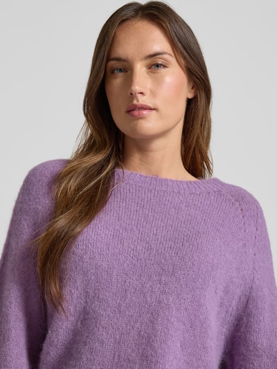 Drykorn Sweter z dzianiny z mieszanki wełny z alpaki model ‘PEMIRI’ Jasnofioletowy 3