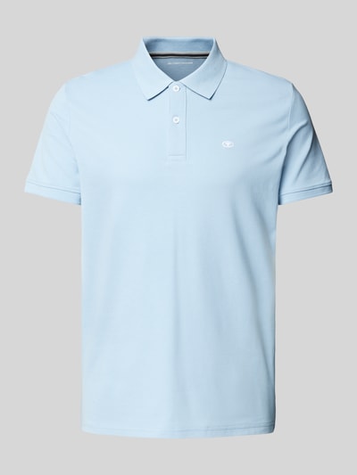 Tom Tailor Regular Fit Poloshirt aus Baumwoll-Piqué mit Logo-Stitching Hellblau 2