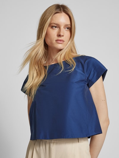 Weekend Max Mara Blusenshirt mit Rundhalsausschnitt Modell 'PARANA' Marine 3