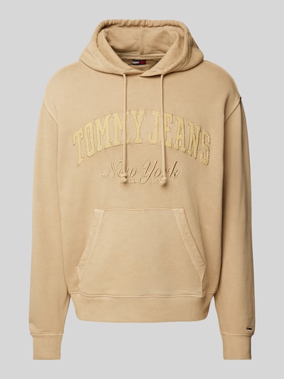 Tommy Jeans Hoodie met labelstitching Beige - 2