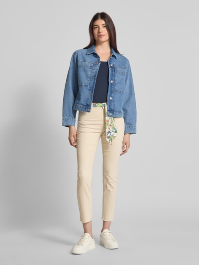 Marc Cain Jeans mit Stoffgürtel Sand 1