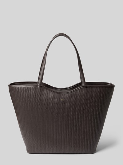 BOSS Shopper mit Label-Applikation Modell 'ANETT' Dunkelbraun 2