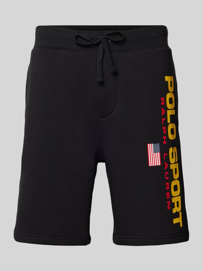 Polo Sport Korte broek met labelprint en elastische band Zwart - 2