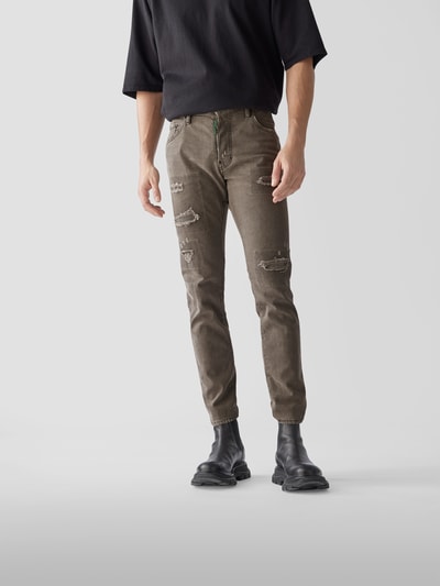 Dsquared2 Slim Fit Jeans mit Destroyed-Effekten Mittelgrau 4