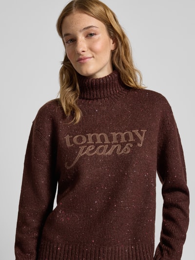Tommy Jeans Regular Fit Rollkragenpullover mit Wollanteil Modell 'NEP' Schoko 3
