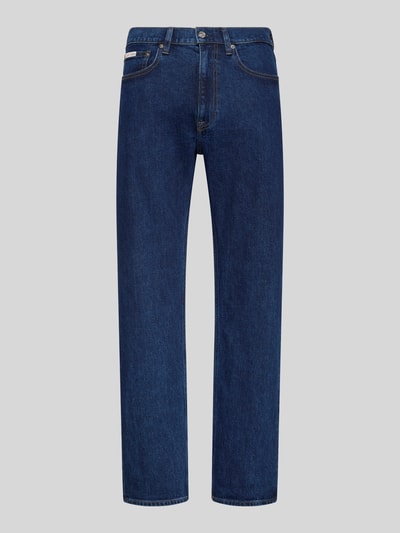 Calvin Klein Jeans Straight Fit Jeans aus reiner Baumwolle Dunkelblau 2