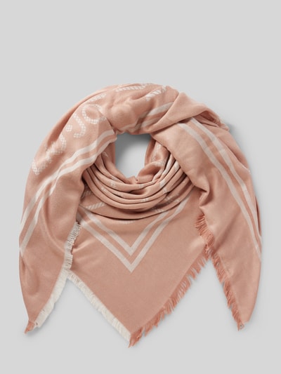 Liu Jo White Sjaal van viscose met labeldetail Roze - 1