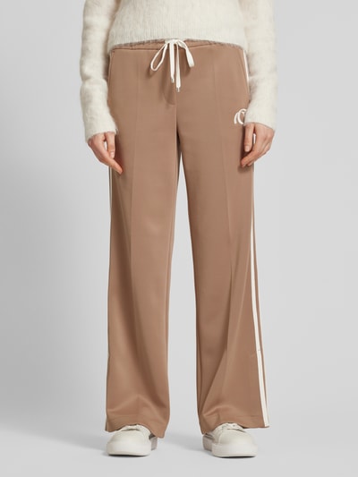 Cambio Loose fit broek met bandplooien, model 'AVRIL' Camel - 4