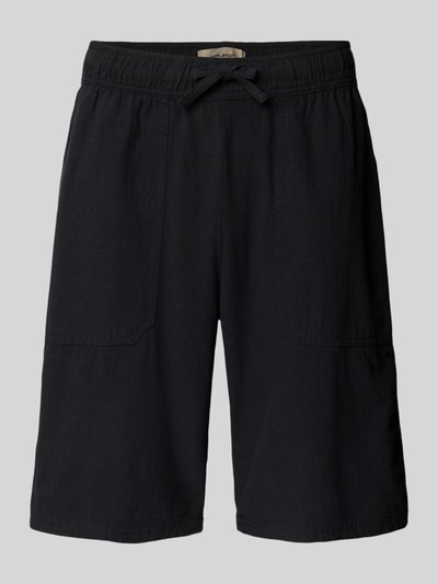 Blend Korte regular fit broek met elastische band, model 'MORGAN' Zwart - 2