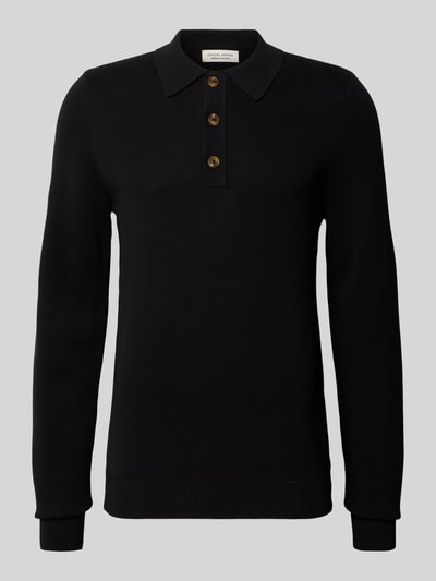 Casual Friday Gebreide pullover met polokraag, model 'ABEL' Zwart - 2