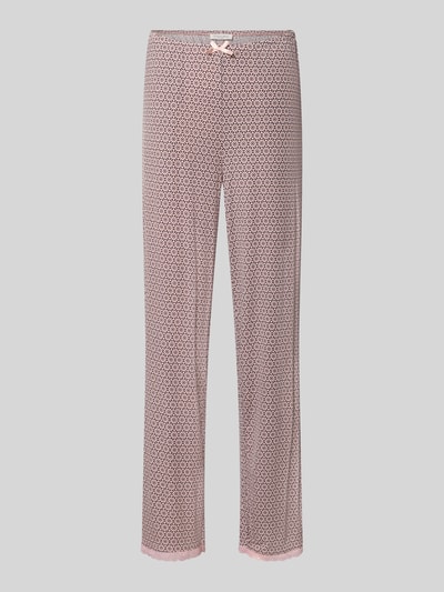 Christian Berg Woman Relaxed Fit Pyjama-Hose aus Viskose-Mix Mauve Melange 1