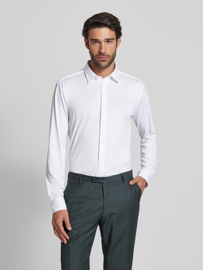 BOSS Slim Fit Business-Hemd mit Kentkragen Modell 'Roan' Weiss 4