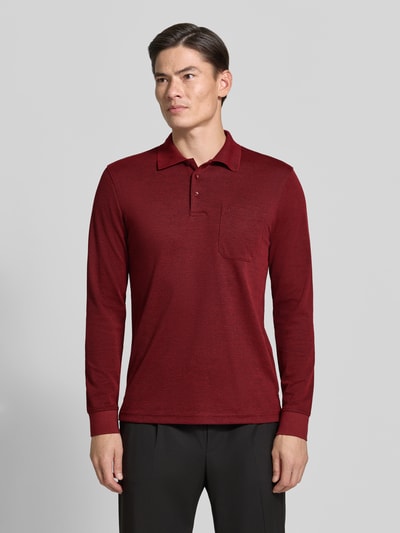 Christian Berg Men Regular Fit Poloshirt mit Baumwoll-Anteil Bordeaux 4