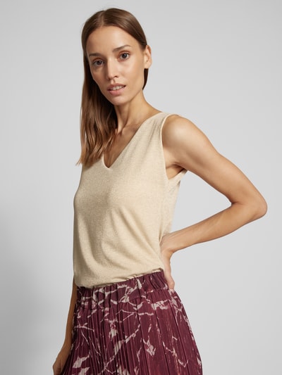 ZABAIONE Top mit V-Ausschnitt Beige 3