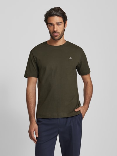 Marc O'Polo Regular Fit T-Shirt aus reiner Baumwolle Oliv 4