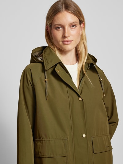 Barbour Parka met klepzakken, model 'FRANCIS' Olijfgroen - 3