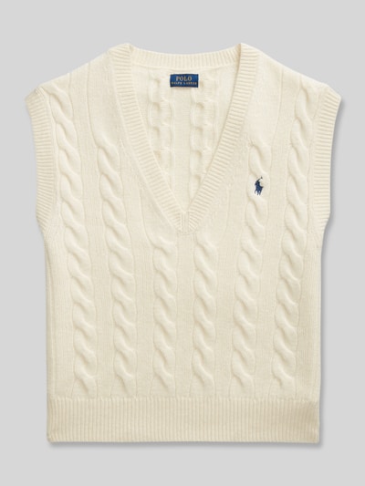 Polo Ralph Lauren Regular Fit Pullunder aus Woll-Kaschmir-Mix Ecru 2
