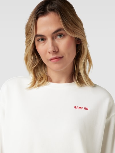 Smith and Soul Sweatshirt met statementstitching, model 'GAME ON' Offwhite - 3