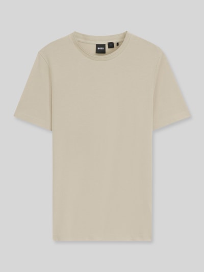 Produktfoto, Regular Fit T-Shirt aus Baumwoll-Mix Modell 'TIBURT 240' von BOSS in Optik: Unifarben, Kurzarm, Materialverarbeitung: Mouliné-Garn