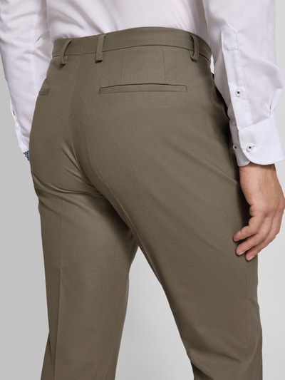 HUGO Skinny fit pantalon van wolmix, model 'HESTEN253X' Groen - 3