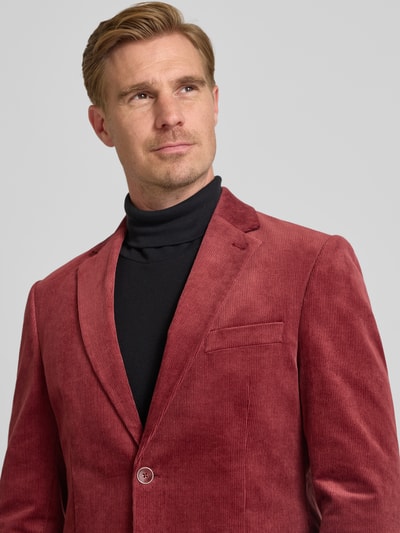 MCNEAL 2-knoops colbert met reverskraag Donkerrood - 3