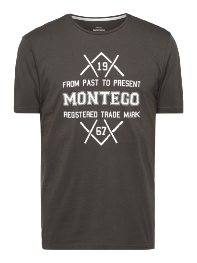 Montego T-shirt z dużym nadrukiem z logo Ciemnoszary 2