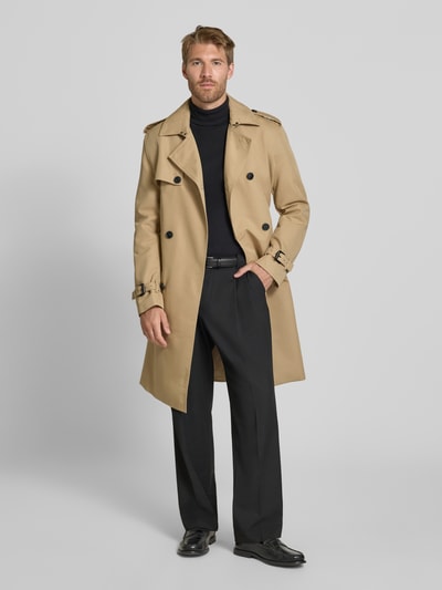 HUGO Regular Fit Trenchcoat aus Baumwoll-Mix Modell 'Maluks2631' Beige 1