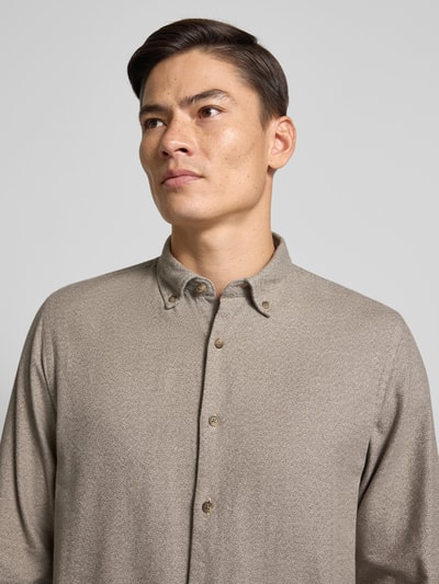 SELECTED HOMME Regular fit vrijetijdsoverhemd van puur biologisch katoen, model 'REGNOAH' Beige - 3