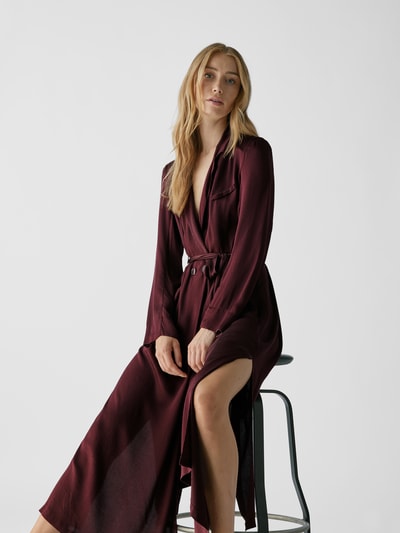Forte Forte Midikleid mit Reverskragen Schokobraun 3