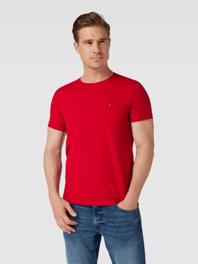 Tommy Hilfiger T-Shirt mit Label-Detail Rot 4