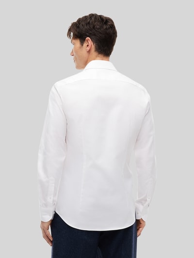 Tommy Hilfiger Regular Fit Businesshemd mit abgerundetem Saum Weiss 5