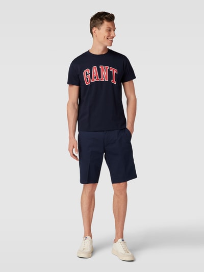 Gant T-Shirt mit Label-Print Marine 1