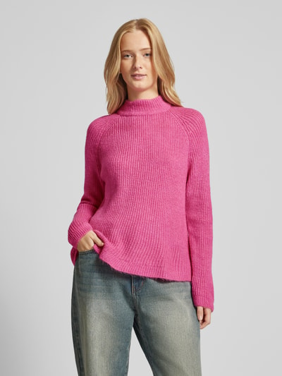 Only Gebreide pullover met ronde hals, model 'JADE' Rood - 4