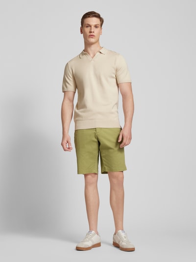 Tommy Hilfiger Straight Leg Chinoshorts mit Gesäßtaschen Modell 'HARLEM' Oliv 1