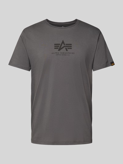 Alpha Industries T-Shirt mit Label-Print Anthrazit 2