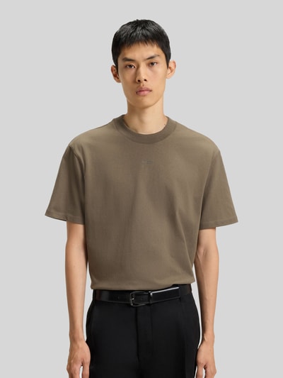 HUGO Relaxed Fit T-Shirt aus reiner Baumwolle Modell 'DAPOLINO' Mittelbraun 4