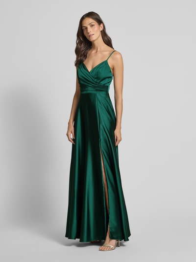 Laona Abendkleid mit Spaghettiträgern und V-Ausschnitt Gruen 1