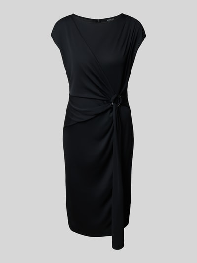 Lauren Ralph Lauren Knielanges Kleid in Wickel-Optik Modell 'Gervas' Black 2