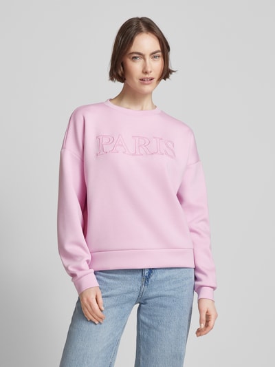 Vila Sweatshirt mit Statement-Stitching Modell 'REFLECT' Rosa 4