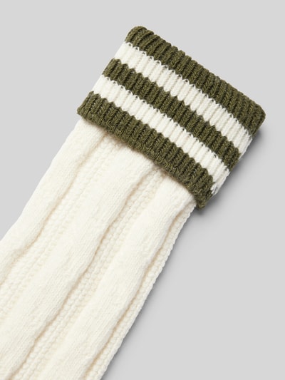 camano Socken mit Zopfmuster Modell 'COSY WIESN' Offwhite Melange 2