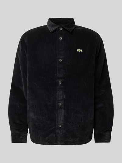 Lacoste Regular Fit Cordhemd mit Logo-Patch Modell 'CORDUROY' Black 1