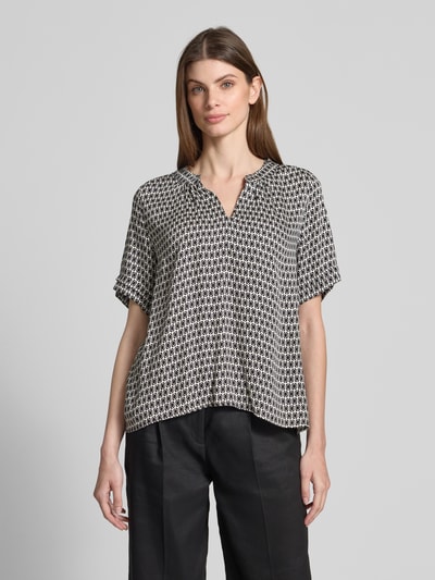 Smith and Soul Blusenshirt aus Viskose mit 1/2-Arm und V-Ausschnitt Black 4