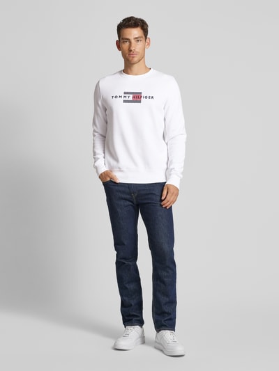 Tommy Hilfiger Sweatshirt mit Label-Stitching Weiss 1