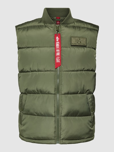 Alpha Industries Steppweste mit Label-Detail Gruen 2