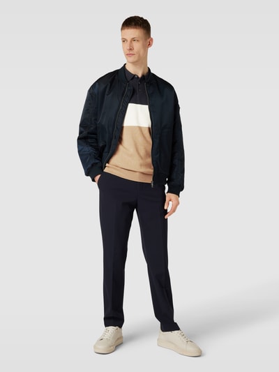 Selected Homme Poloshirt mit elastischen Abschlüssen Modell 'MATTIS' Marine 1