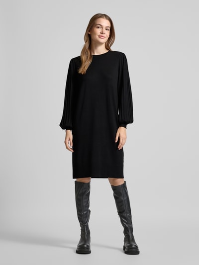 Kaffe Knielanges Kleid mit Puffärmeln Modell 'Alone' Black 1