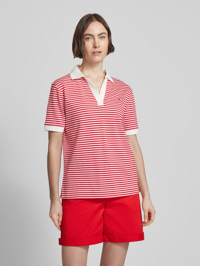 Tommy Hilfiger T-Shirt mit Tunikakragen Rot 4