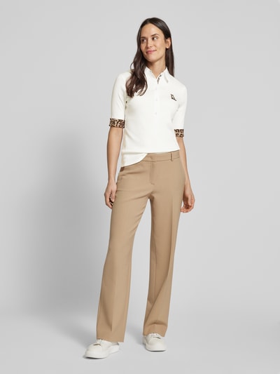 Marc Cain Poloshirt mit Label-Patch Modell 'SPORTS' Offwhite 1