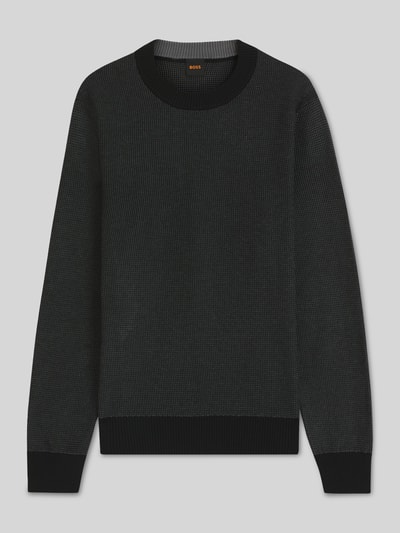 BOSS Orange Regular Fit Strickpullover aus Baumwoll-Kapok-Mix Modell 'KLAPOK' Black 2