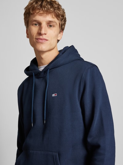 Tommy Jeans Regular fit hoodie met labelstitching Marineblauw - 3